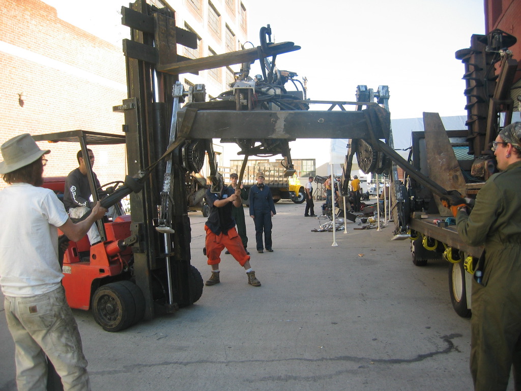 do not sit under  forklift